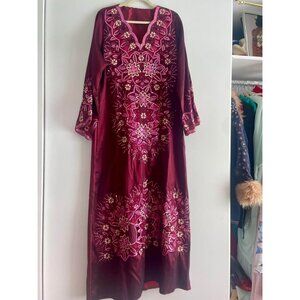 Long Sequin Caftan Dress, Size L